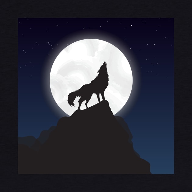 Wolf Howling by MaiKStore